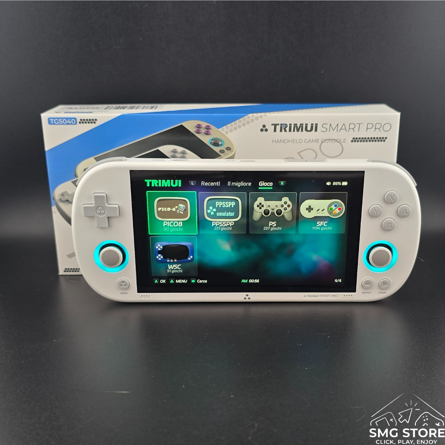 TRIMUI SMART PRO CROSSMIX OS 256 GB SD 60000 gioco CONSOLE DISPLAY 4.96