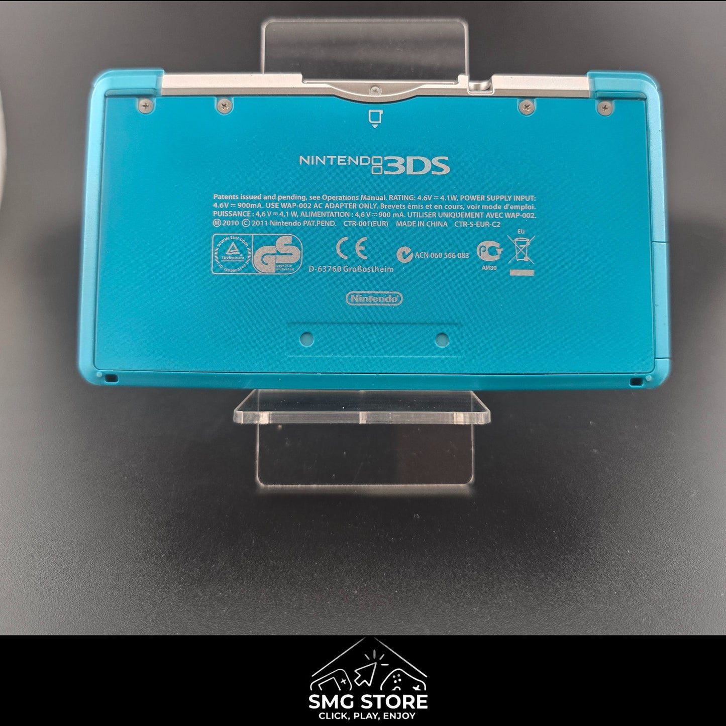 Nintendo 3DS Turchese Blu - Caricatore originale e 2 Giochi in 3D