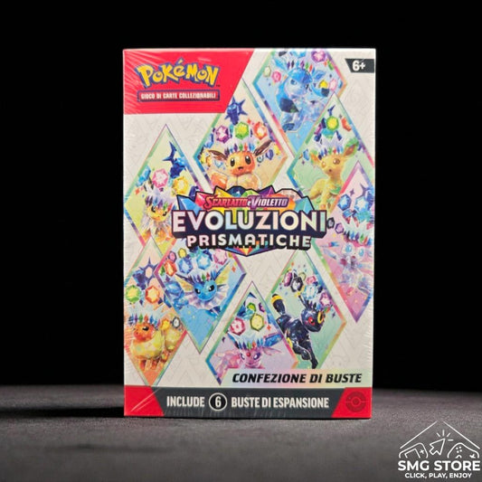 Pokemon Evoluzioni Prismatiche Bundle Box 6 Buste Mini Display ITA Sigillato