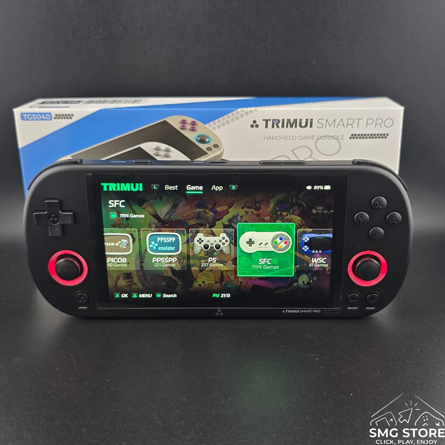 TRIMUI SMART PRO CROSSMIX OS 256 GB SD 60000 gioco CONSOLE DISPLAY 4.96