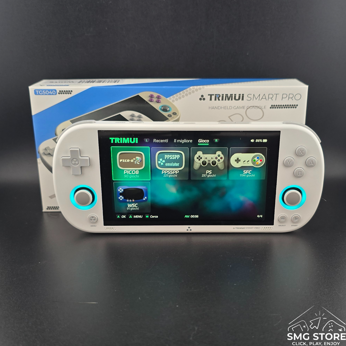 TRIMUI SMART PRO CROSSMIX OS 256 GB SD 60000 gioco CONSOLE DISPLAY 4.96